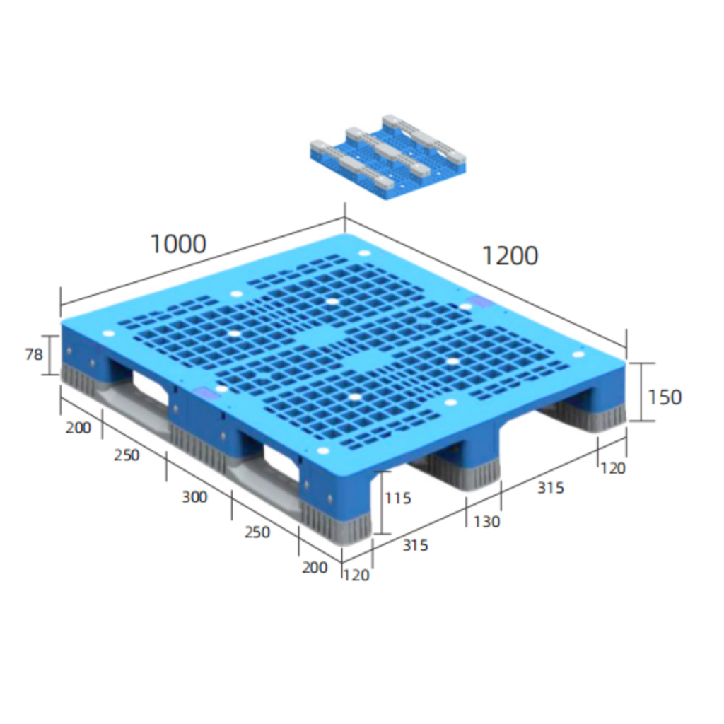 1200×1000 Drive-In Racking Plastic Pallet