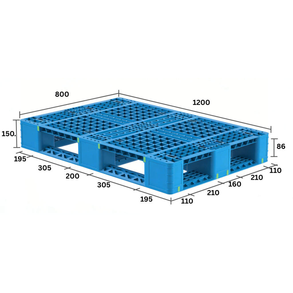 1200×800 AS/RS Plastic Pallet