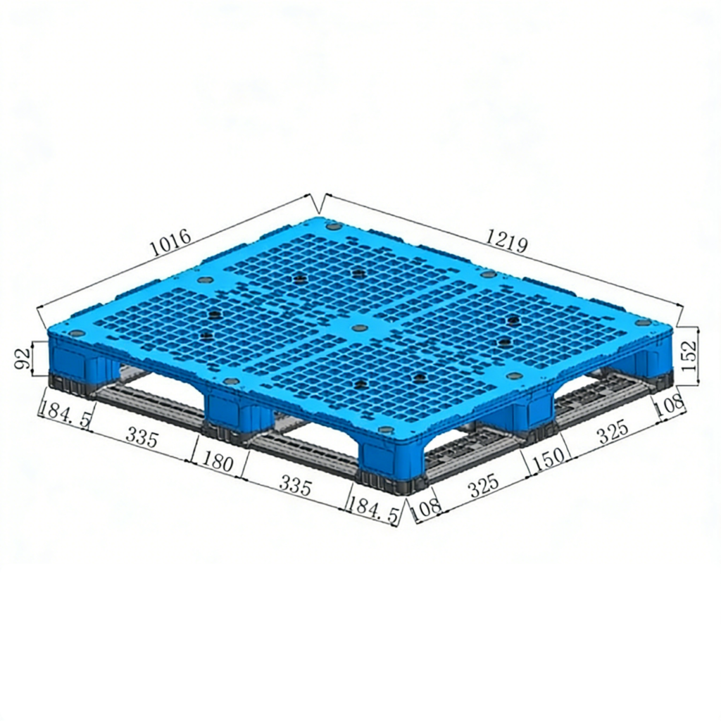 1219 × 1016 Drive-In Racking Plastic Pallet
