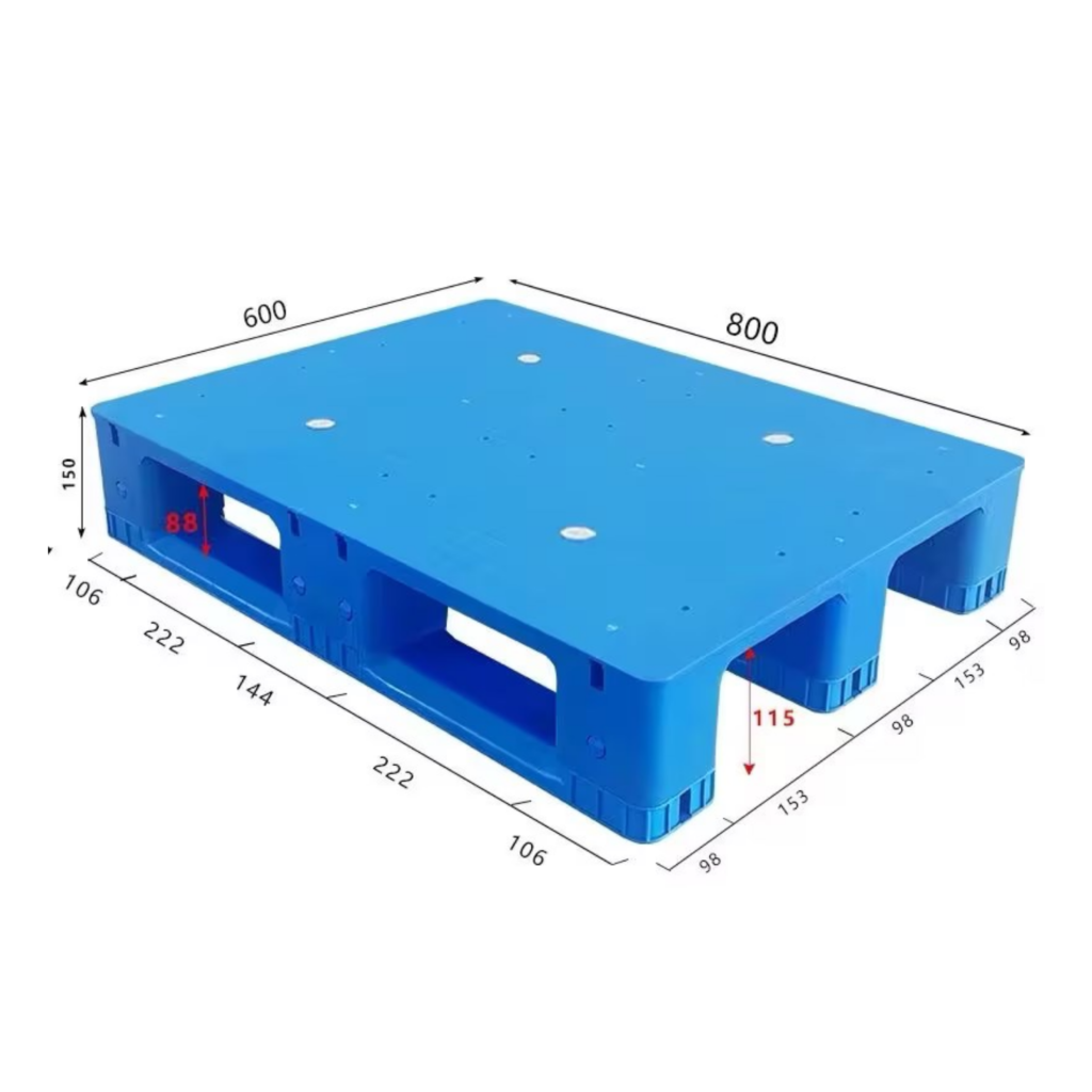 800×600 Selective Racking Plastic Pallet