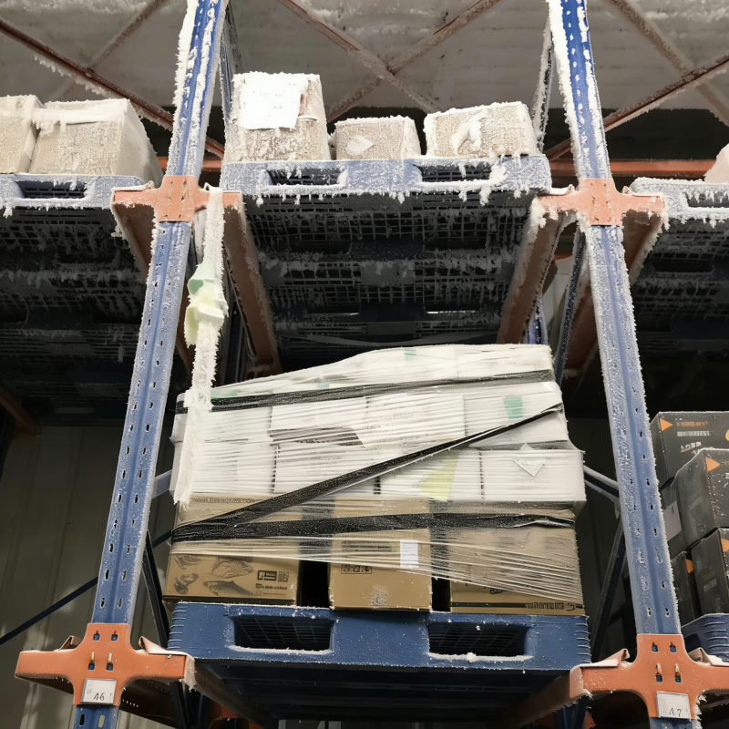 Plastic Pallets Used on Cold Storage Racking systems