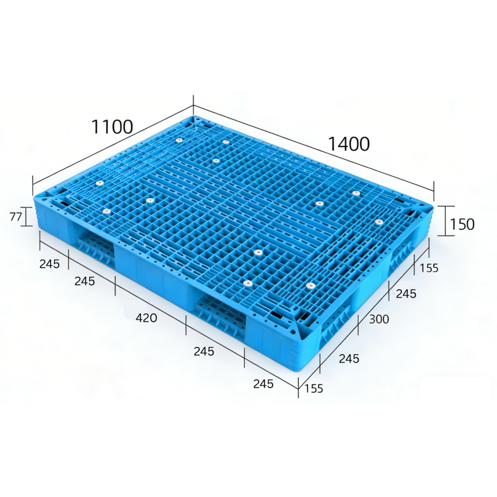 1400×1100 Double Faced Plastic Pallets
