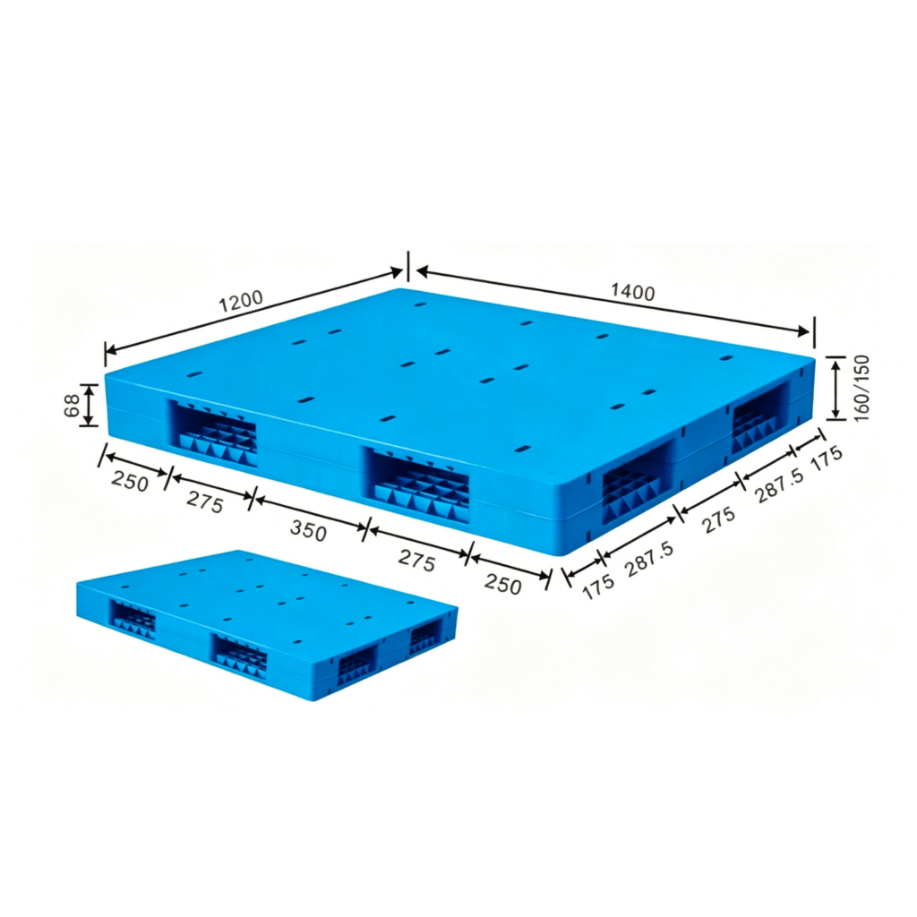1400 x 1100 reversible plastic pallets