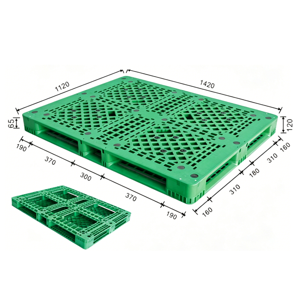 1420 x 1120 6 runner plastic pallets