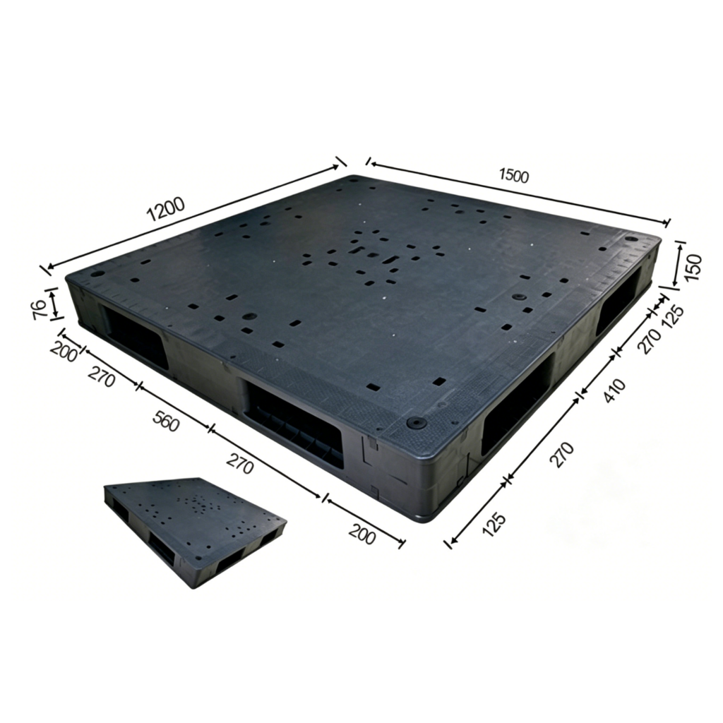1500 x 1200 reversible plastic pallets