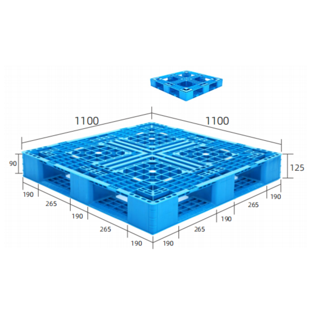 1100 x 1100 Full Perimeter Grid Top Plastic Pallet