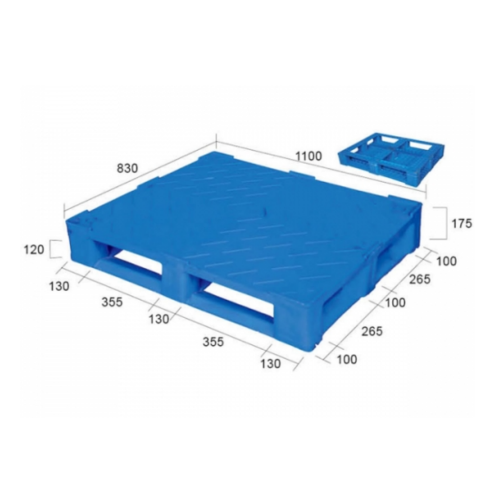 1100 x 830 Full Perimeter Solid Deck Plastic Pallet
