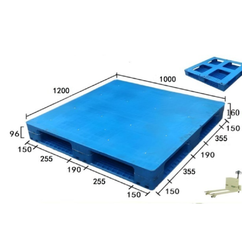 1200 x 1000 Full Perimeter Flat Top Plastic Pallet
