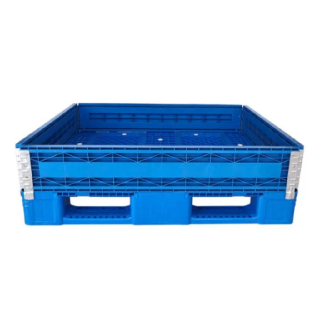 1200 × 1000 Industrial Plastic Pallet Collar with 4 Hinges