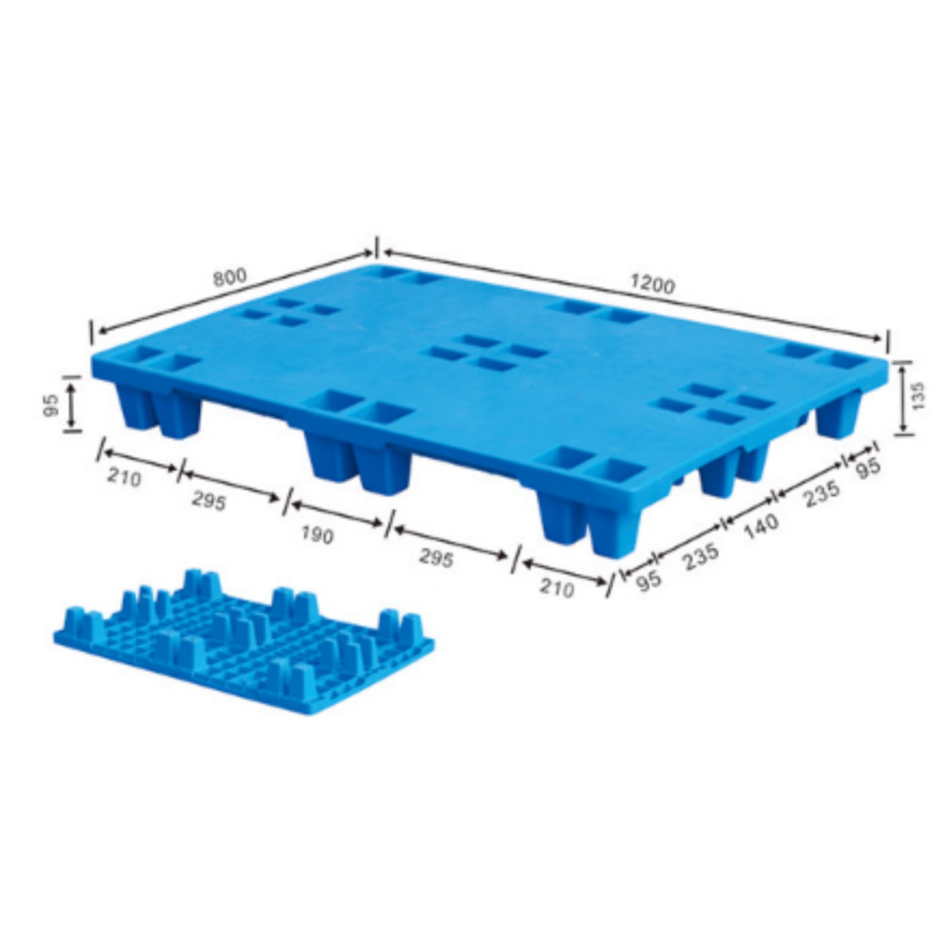1200X800 Lightweight Flat Surface Plastic Pallets