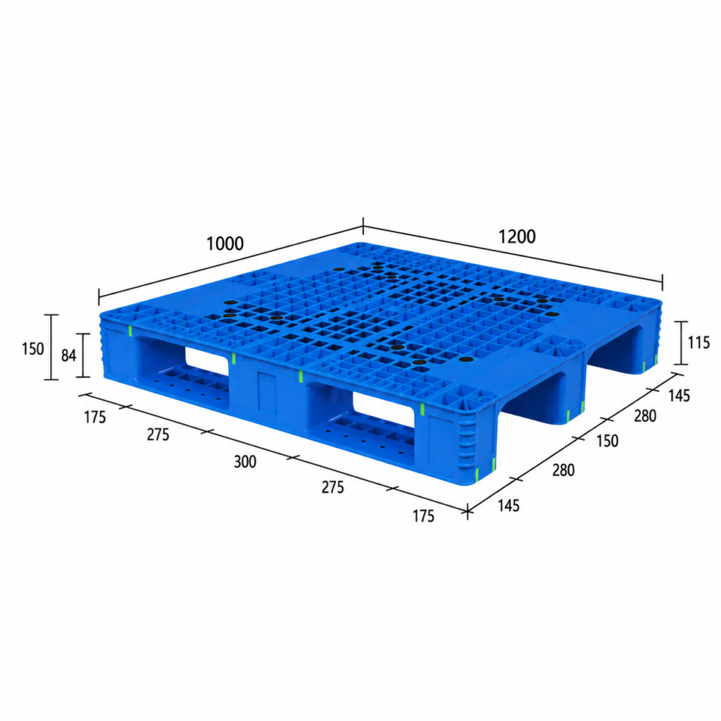 1200 × 1000 Steel Reinforced Single Face Pallet