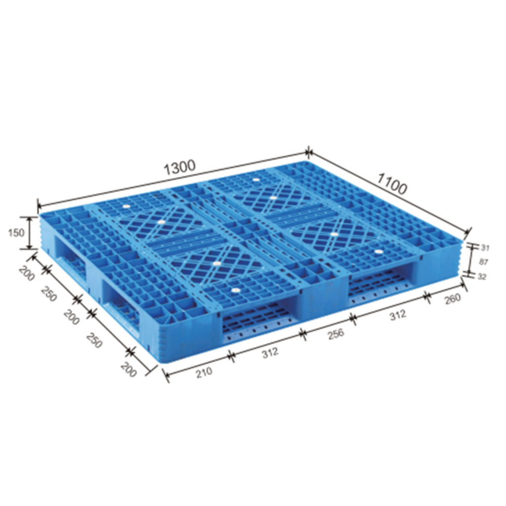 1300 x 1100 Full Perimeter Open Deck Plastic Pallet