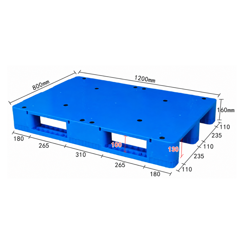 1200 × 800 × 160 mm ASRS Plastic Pallet