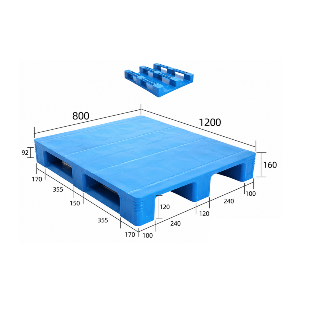 1200 × 800 × 160 mm Hygienic Euro Pallet