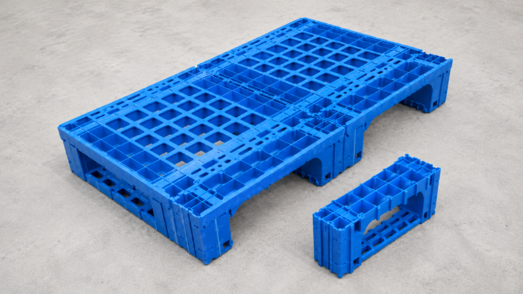 Splice plastic pallet for replacement modules