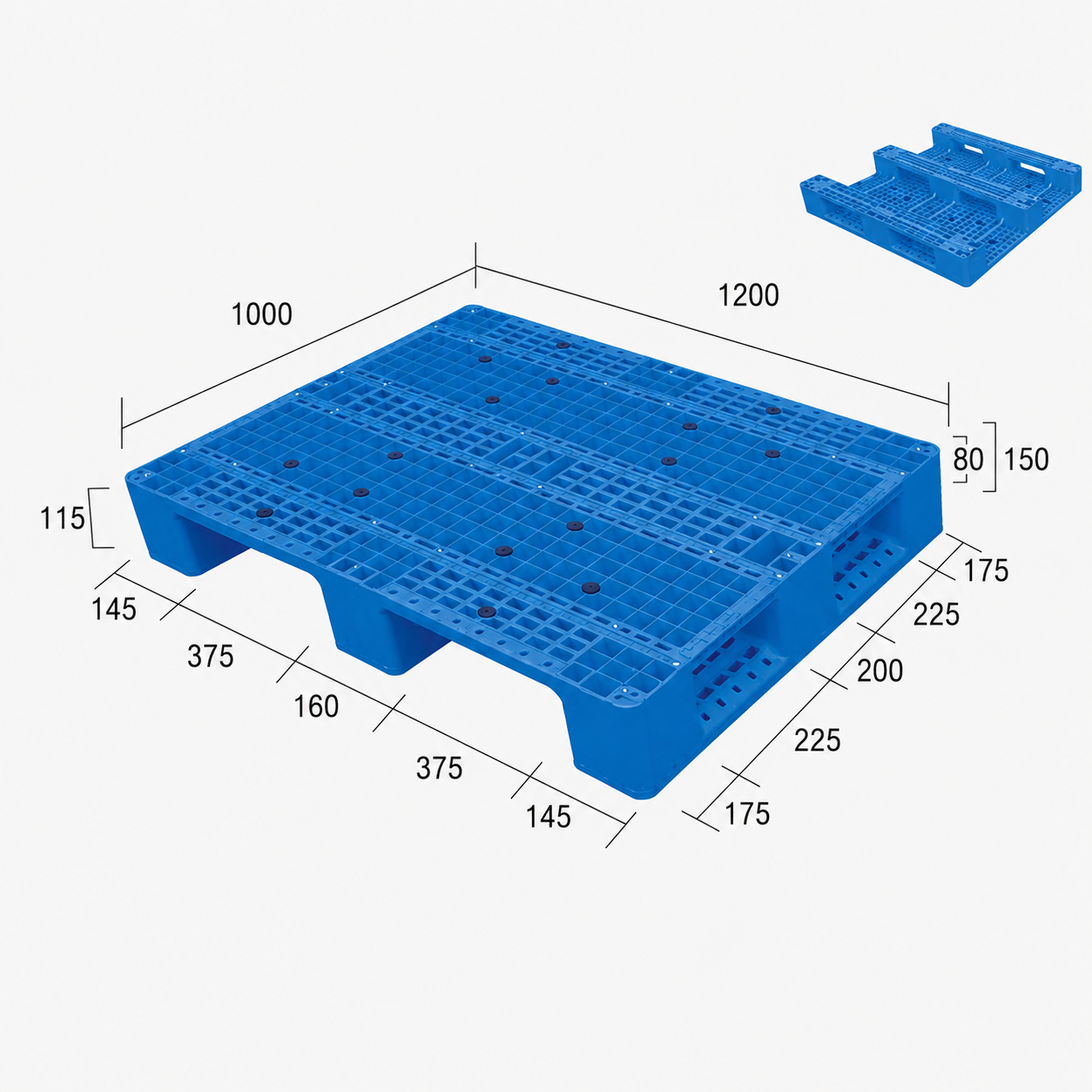 Steel-reinforced heavy rack pallet