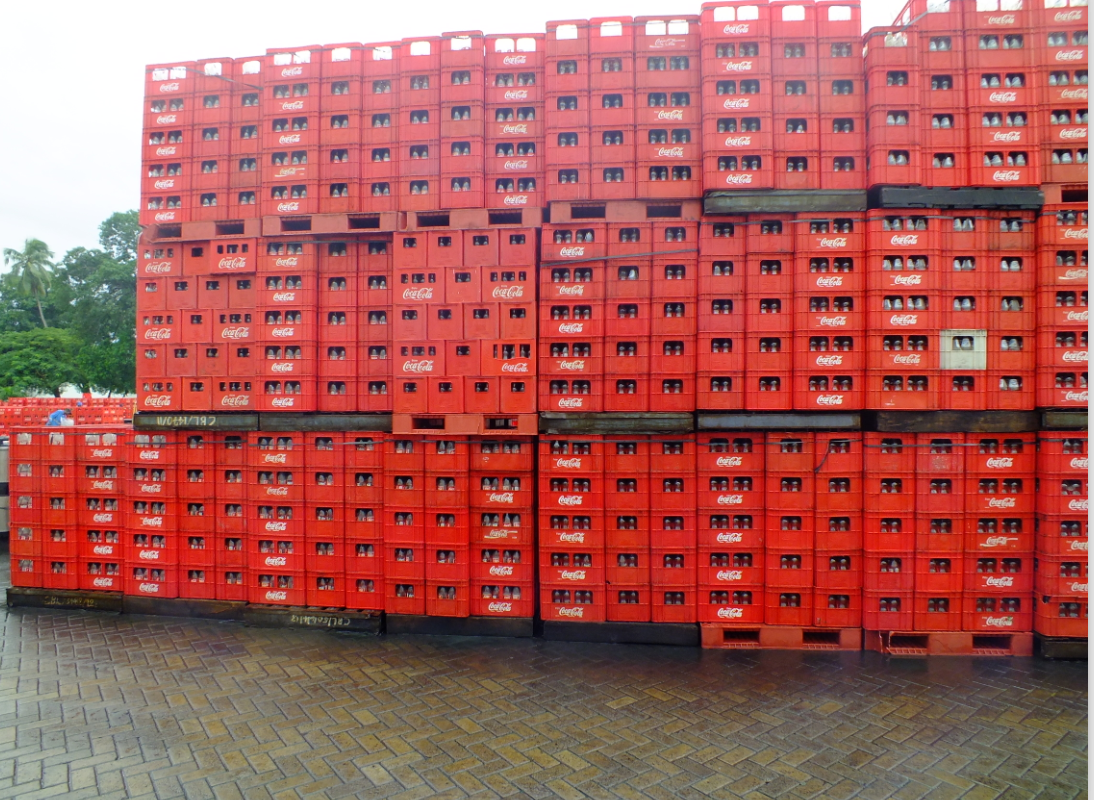 pallet used in coca cola warehouse