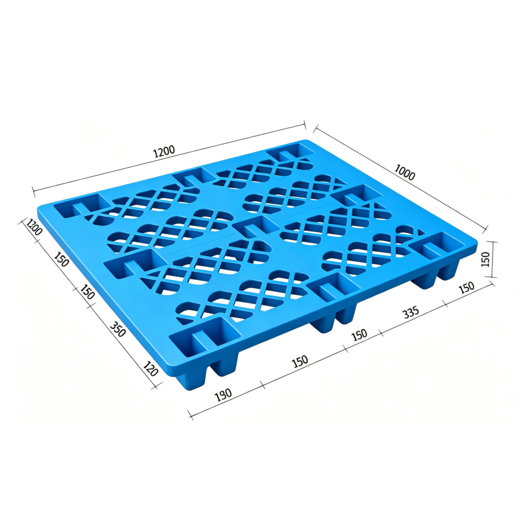 1300X1000 9 Legs Lightweight Nestable Plastic Pallets